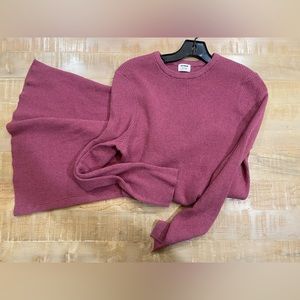 Cotton On maroon Maeve purple long sleeve ribbed knit long midi dress